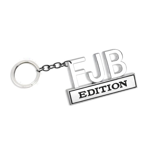 DWARFOO Car Key Pendant Keychain, FJB EDITION Keychains Emblem Pendant, KeyChain Pendant Fit for Car Key, Wallet, Door Opener (Sliver Black)