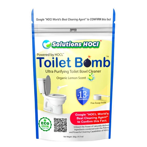 Solutions HOCL Power Clean with HOCL Toilet Cleaner Bomb - 13 Treatments Lemon Scent