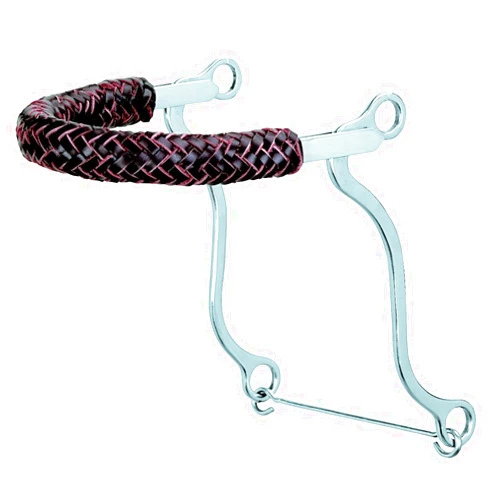 Weaver Leather Weaver Equine Hackamore Bit with Braided Leather Noseband