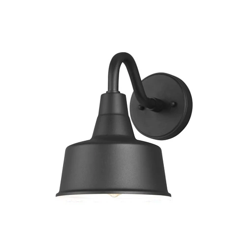 Sea Gull Lighting Barn Light-1 Light Small Outdoor Wall Lantern in Traditional Style-8 Inch Wide by 10 Inch high-Black Finish-Incandescent