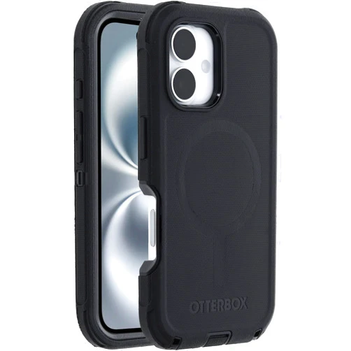OtterBox iPhone 16 Defender Series Case - Black (Single Unit Ships in polybag)