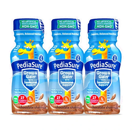 PediaSure Grow & Gain with Immune Support, Kids Protein Shake, 27 Vitamins and Minerals, 7g Protein, Helps Kids Catch Up On Growth, Non-GMO, Gluten-Free, Chocolate 8 Fl Oz (Pack of 6)