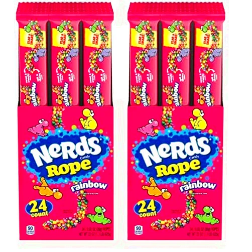 Nerds Rope Candy, Rainbow, 0.92 Ounce (Pack of 48)