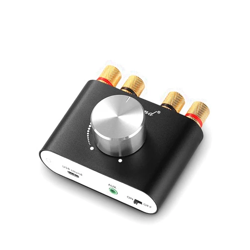 Douk Audio Nobsound Mini Bluetooth 5.0 Power Amplifier, Stereo Hi-Fi Digital Amp 2.0 Channel 50W×2 with AUX/USB/Bluetooth Input, Wireless Audio Receiver, PC Sound Card with Power Supply (Black)