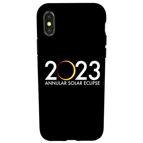 Annular Solar Eclipse Apparel Co. iPhone X/XS Annular Solar Eclipse 2023 October 14 Oregon Nevada Texas Case