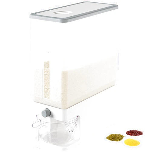 Lifewit Rice Dispenser 25 Lbs(11.3kg), Rice Storage Container Sealed Moisture Proof with Measuring Cup for Kitchen Pantry Household, BPA-Free
