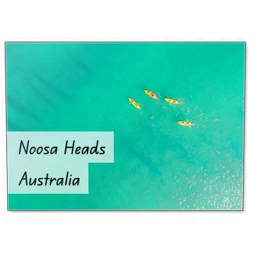 Photomagnet Vista Aérea De Prática De Caiaque Em Noosa Heads, Austrália, Fridge Magnet