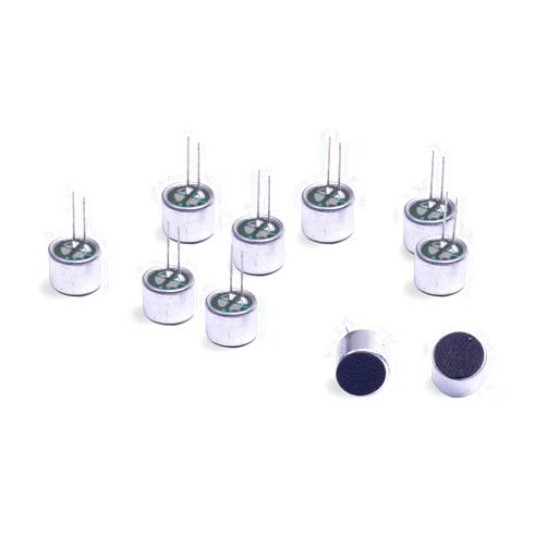 Cylewet 10Pcs Cylindrical Electret Condenser Microphone Pickup with 2 Pins 9×7mm for Arduino (Pack of 10) CYT1013