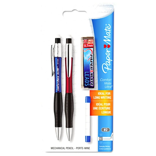 Paper Mate 1738796 Comfortmate Ultra Pencil Starter Set, Ast Brl; 0.7 Mm, Ref