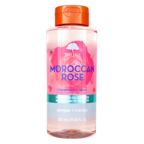 Tree Hut Moroccan Rose Nourishing & Moisturizing Foaming Gel Wash, 18 oz., Hydrating
