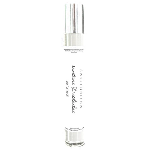 SweetHollow Perfume Oil, Made with Coconut Oil, Infused with Essential Oils, Long Lasting, Highly Fragrant (Suntans & Coladas)