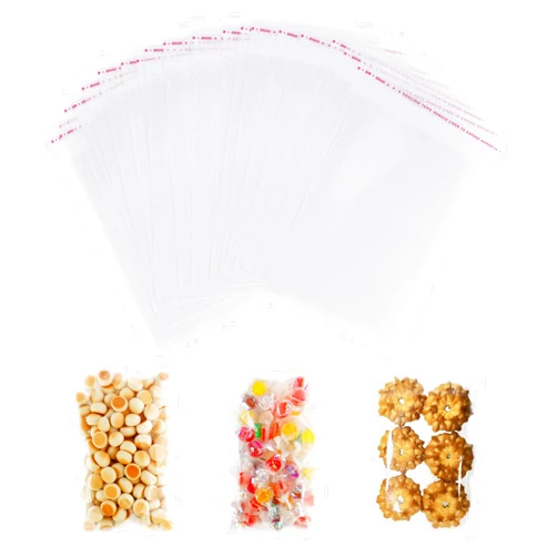 Muyurra 200 Pcs Cellophane Bags Self Sealing Cellophane Treat Bags 4x6 Clear Cookie Bags with Seal Plastic Bags for Treats Sealable Candy Bag Adhesive Small Cello Bags for Gift Wrapper Party Favors OPP Bags