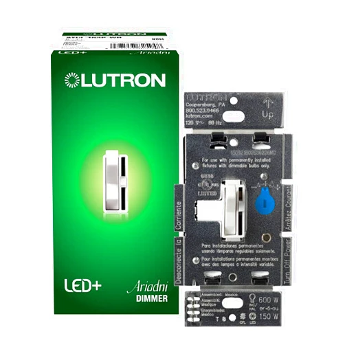 Lutron Ariadni/Toggler LED+ Dimmer | 150-Watt, Single-Pole/3-Way | AYCL-153P-WH | White
