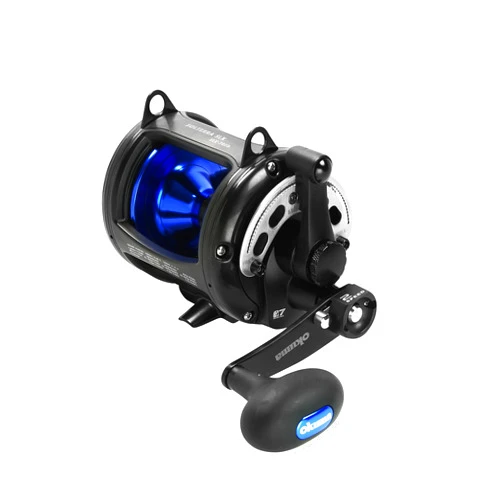 Okuma Solterra SLX Two Speed Closed Frame Lever Drag Reel Saltwater Trolling Reel, SLX-20IIb, 480yds-30lb, Black