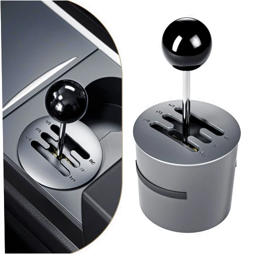 MIFMIA Cup Holder Shifter for Tesla Model 3, Model Y Accessories, Creative Fidget Toy, Manual Gear Stick Control Sense, Rediscover The Mechanical Feel, Black