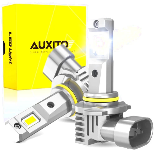 AUXITO 9145/9140/H10 LED Fog Light Bulbs or DRL, 600% Super Brighter 6500K Cool White Light, 9145 Fog Lights Replacement for Cars, Non-polarity, Pack of 2