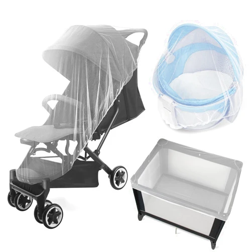 Magik & Kover 2 Pack Baby Mosquito Net for Stroller, Playard & Bassinet, Reusable Bug Net for Cradles, Carrier, Pack and Plays and Portable Mini Crib, Baby Playpen Mosquito Net Cover, White