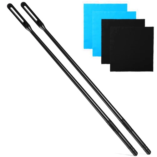 Vaguelly 2 Pcs Flute Cleaning Kit Flute Clean Cloths Plastic Cleaning Rods Flute Clean Sticks Cleaning Rods for Flute Instrument Cleaning Tools Flute Cleaning Tools Flute Clean Kit