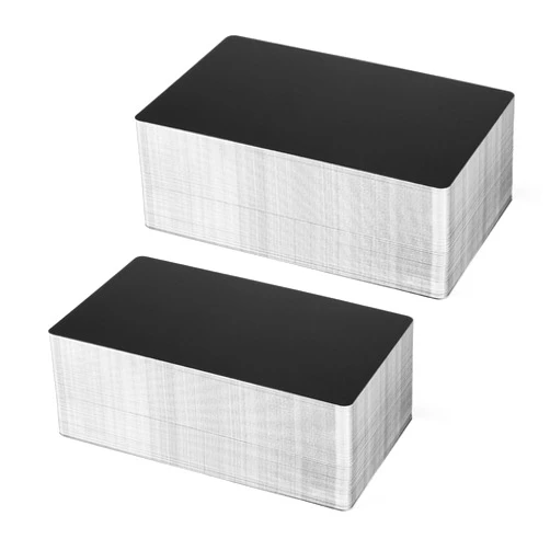 ELEGOO 300PCS Metal Blanks for Laser Engraving Metal for Personalized Business Cards Blanks for CNC Engraver Blanks Black Laser Engraving Material