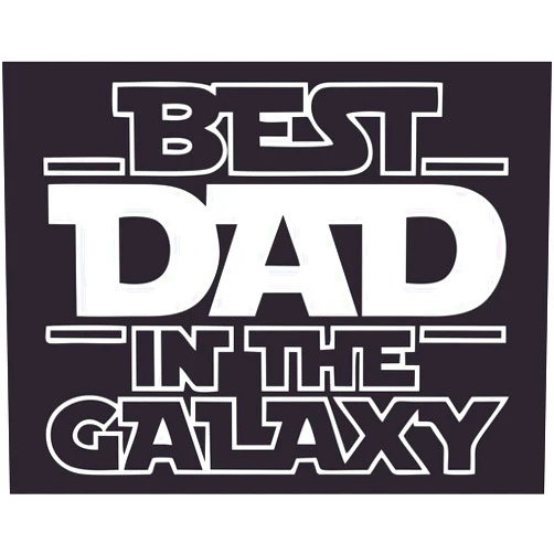 DGD Best Dad in The Galaxy Sticker for Cars Funny Car Vinyl Bumper Sticker Window Decal | White | 4.5