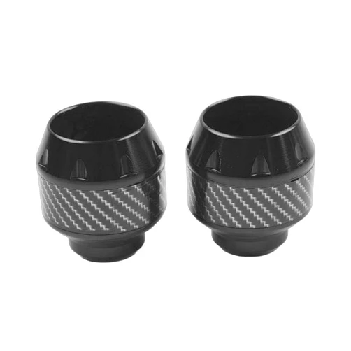 GZYF Motorcycle Front Fork Frame Crash Sliders Wheel Falling Protection Protector 2Pcs For Universal Scooters Motorbikes Moped Aluminum Black