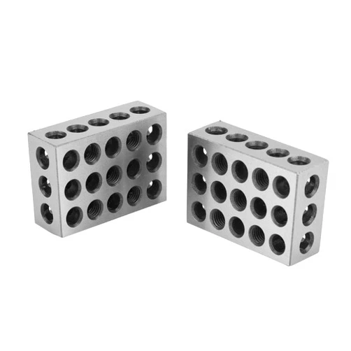 Thincol 2pcs 25x50x75mm Blocks, 23 Holes Clamping Blocks Metric, Lathe Tools for Machine Tool, Hardened Steel