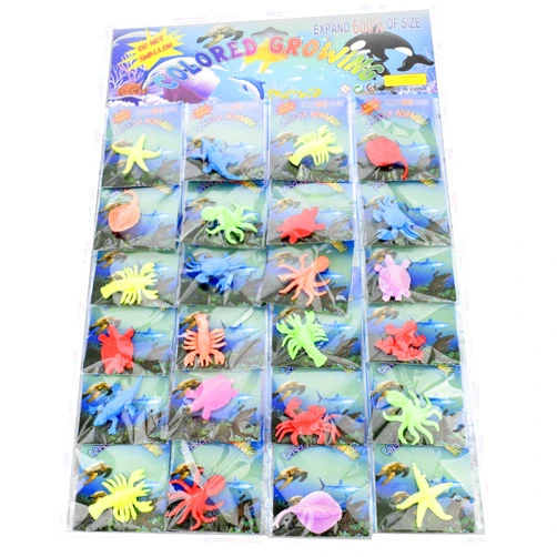 Funlop 24 Pack Sensory Jelly Water Growing Sea Life Creatures Animals, Amazing, Fun, Educational, Learning Toy for Children Boys and Girls (24 Assorted Sea Creatures and Colors)