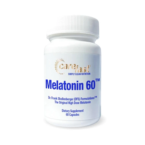 CAREFAST Pure Melatonin 60mg | 60 High-Dose Easy-to-Swallow Capsules | Natural Sleep Aid | Non-Habit Forming | Holistic Wellness