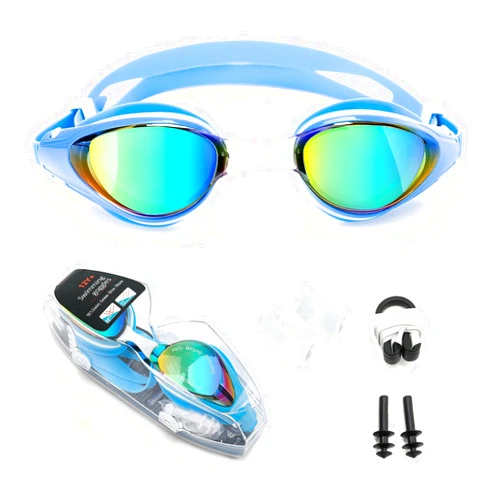 Body+ Nearsighted Swim Goggles, Shortsighted Swimming Goggles, UV Protection, Anti-Fog, Dual Strap, Auto Buckle
