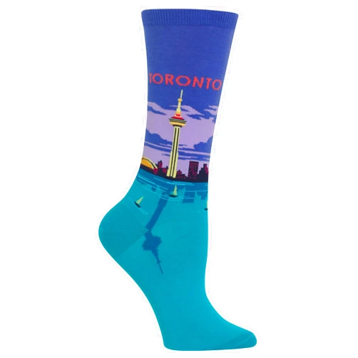 Hot Sox Women's Fun Travel & Cities Crew Socks-1 Pair Pack-Cool & Artistic Novelty Fashion Gifts