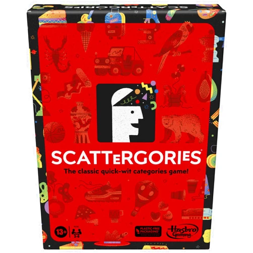 Hasbro Gaming Scattergories Classic Game, Party Game for Adults and Teens Ages 13 and up, Board Game for 2+ Players