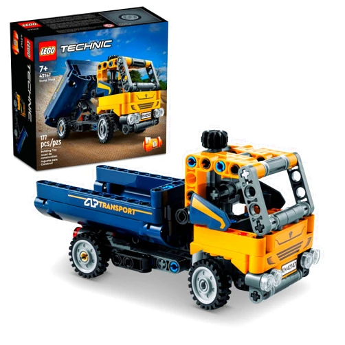 LEGO Technic Dump Truck 42147, 2in1 Toy Set, Construction Vehicle Model to Excavator Digger, Engineering Toys, Gift for Kids, Boys, Girls Ages 7 Plus