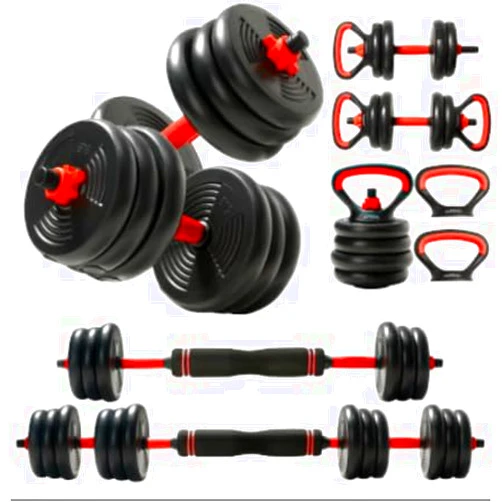 CURSOR FITNESS 4-IN-1 Adjustable Dumbbells Set, Work As Dumbbell/Barbell/Kettlebell/Push up Stand, Home Gym Weights Strength Training, 20LB, 50 LB Set