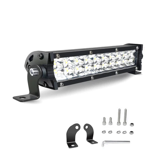 Mosleyz 7 Inch Dual Row Led Light Bar Pods - 60W Slim LED Spot Flood Combo Off Road Driving Light, LED Fog Lights Work Lights for Trucks Off Road ATV UTV SUV Boat 1-Pack