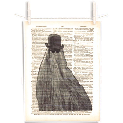 The Spider's Parlor Addams Family Cousin Itt 8.5 x 11 Vintage Dictionary Page Unframed Art Print