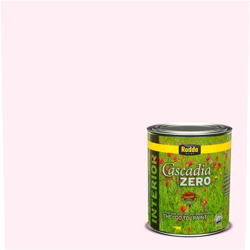 Rodda Paint CASCADIA ZERO Interior Flat Paint & Primer in One, Quart, Seashell Pink