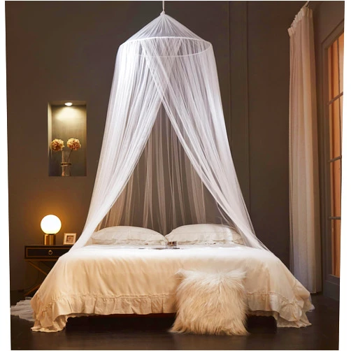 Mengersi Bed Canopy Mosquito Net,Canopy Bed Curtains for Twin Full Queen King Size Bed,Dome Mosquito Netting Bed Tent for Indoor Outdoor,Kid Bed and Adult Beds-White