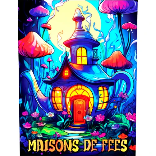 Nadossila Lara Maisons De fées Livre De Coloriage Adultes: Sublimes illustrations Maisons féeriques fantastiques relaxant anti-stress pour adultes, adolescents et ... fantaisistes complexes (French Edition)