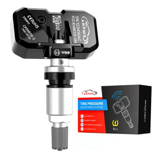 CARPMS TPMS Sensor, 315 Mhz 4-Pack Tire Pressure Monitoring Sensor Compatible for Infiniti Ford Mitsubishi Motors Suzuki Motor Lincoln Replace#407001AA0D,40700CD001,40700CK001(Silver, 1 PCS)
