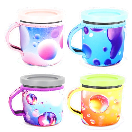 AJLTPA 4Pack Reusable Ice Cream Sleeves with Handle, Neoprene Insulated Sleeves for Ninja Creami Pints, Talenti Ice Cream Pints, Frozen Desserts (Gradient)