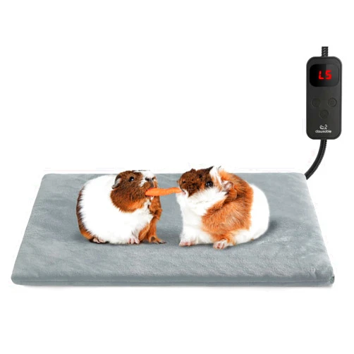 JLSAME Outdoor Pet Heating Pad for Cat & Dog, Indoor Warming Heated Mat Pad, Adjustable Waterproof Heated Dog Cat Bed with 6 Temperature & 5 Timers Set Auto Off, Pet Heater Warmer Blanket