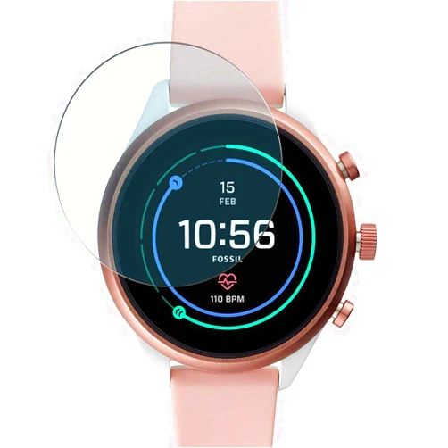 Puccy 3 Pack Anti Blue Light Screen Protector Film, Compatible with FOSSIL Smartwatch FTW6022 TPU Guard （ Not Tempered Glass Protectors ）