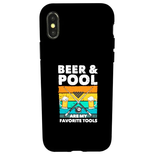 Billiards Gifts Pool Accessories Billiard Balls iPhone X/XS Beer And Pool Funny Pool Player Billard 8-Ball Billiards Case