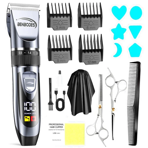 Benbodes Hair Clippers & Beard Trimmer Grooming Kit for Men，Professional Hair Cutting kit,Electric Cordless Rechargeable Hair Trimmer with LED Display for Home Personal Hair Grooming, Gifts for Men