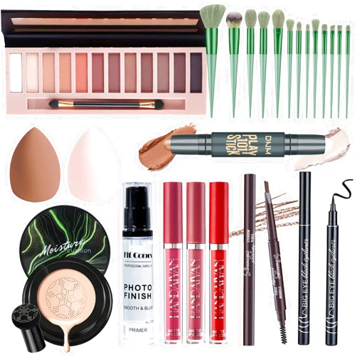 YBUETE Makeup Set Kit for Women Full Kit, Makeup Present for Girl Women Teen, Matte Eyeshadow CC Cream Foundation Face Primer Brush Set Sponges, Lip Glosses Counter Stick Eyeliner
