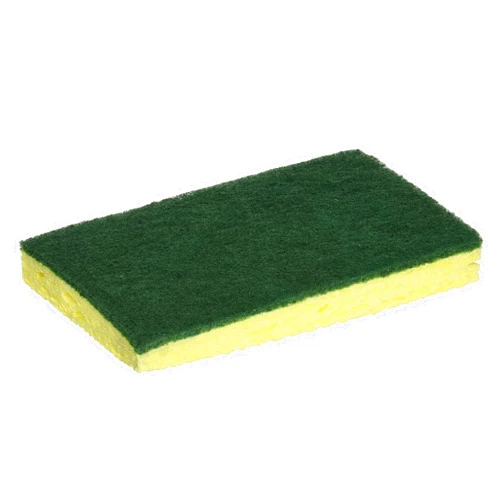 Scotch-Brite 61500110376 Scrubbing Sponge, Medium-Duty, 6.1 x 3.6-in, 6 1/4&Quoth x 3 1/2&quotW x 3/4&quotD, Green/Yellow
