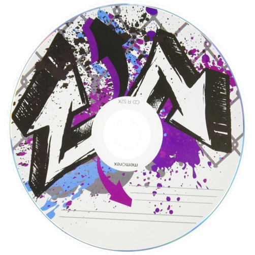 PNY Memorex 700MB 52X CDR 10 Pack Blister Graffiti Design (32020023639)