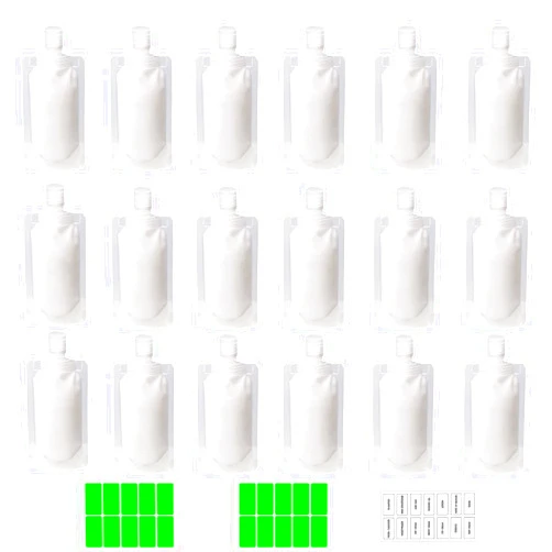 GUXACU 18 PCS Travel Pouches for Toiletries TSA Approved Travel Fluid Makeup Packing Bag Travel Containers for Toiletries Leak Pproof Travel Size Toiletries Refillable Cosmetic Containers