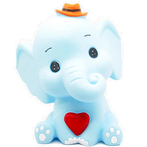 H&W Lovely Elephant Coin Bank(B), Can Store 1000 Coins，Money Box, Piggy Bank, Best Gift Kids, Girls, Blue (WK3-D4)