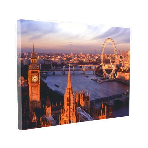 Niwo ART - 18 London Cityscape Picture On Canvas - Giclee Wall Art for Home Decor, Gallery Wrapped, Stretched and Framed Ready to Hang (16